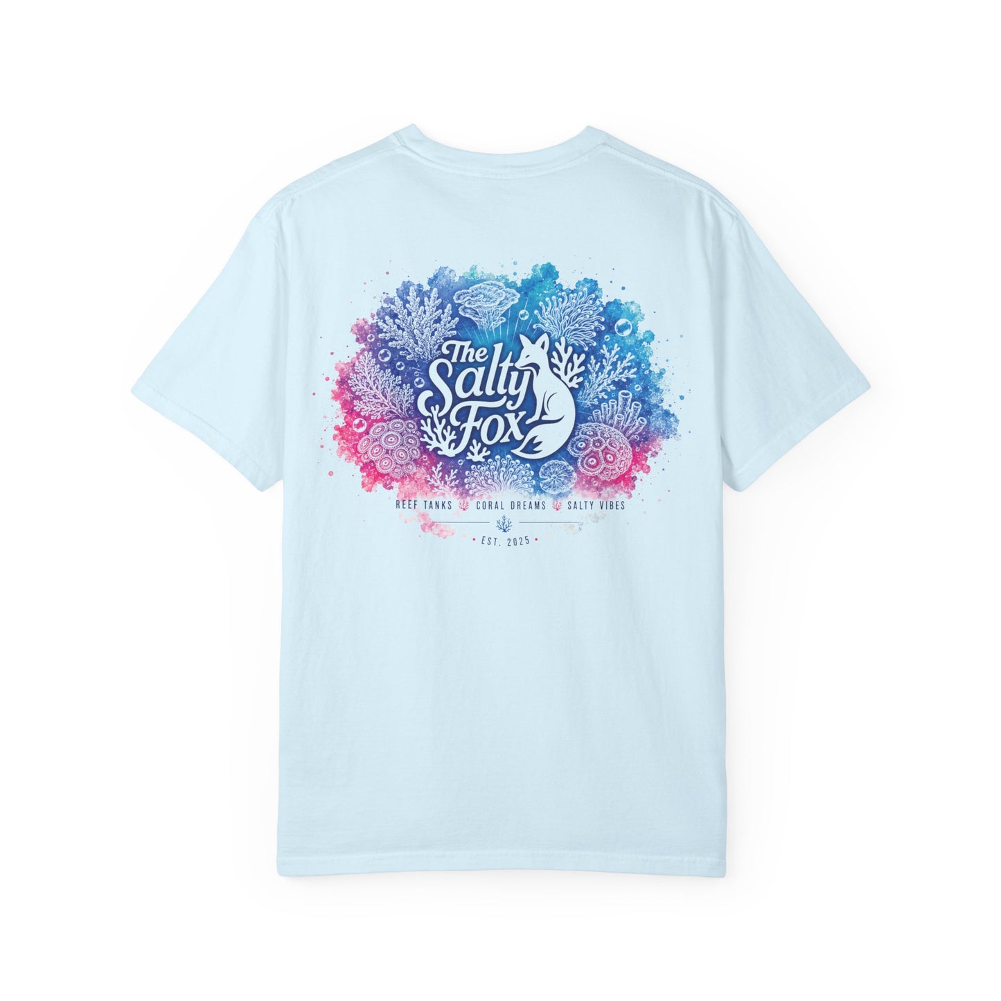 Seafoam Fox T-Shirt — "The Salty Fox" Ocean Coral Graphic Tee
