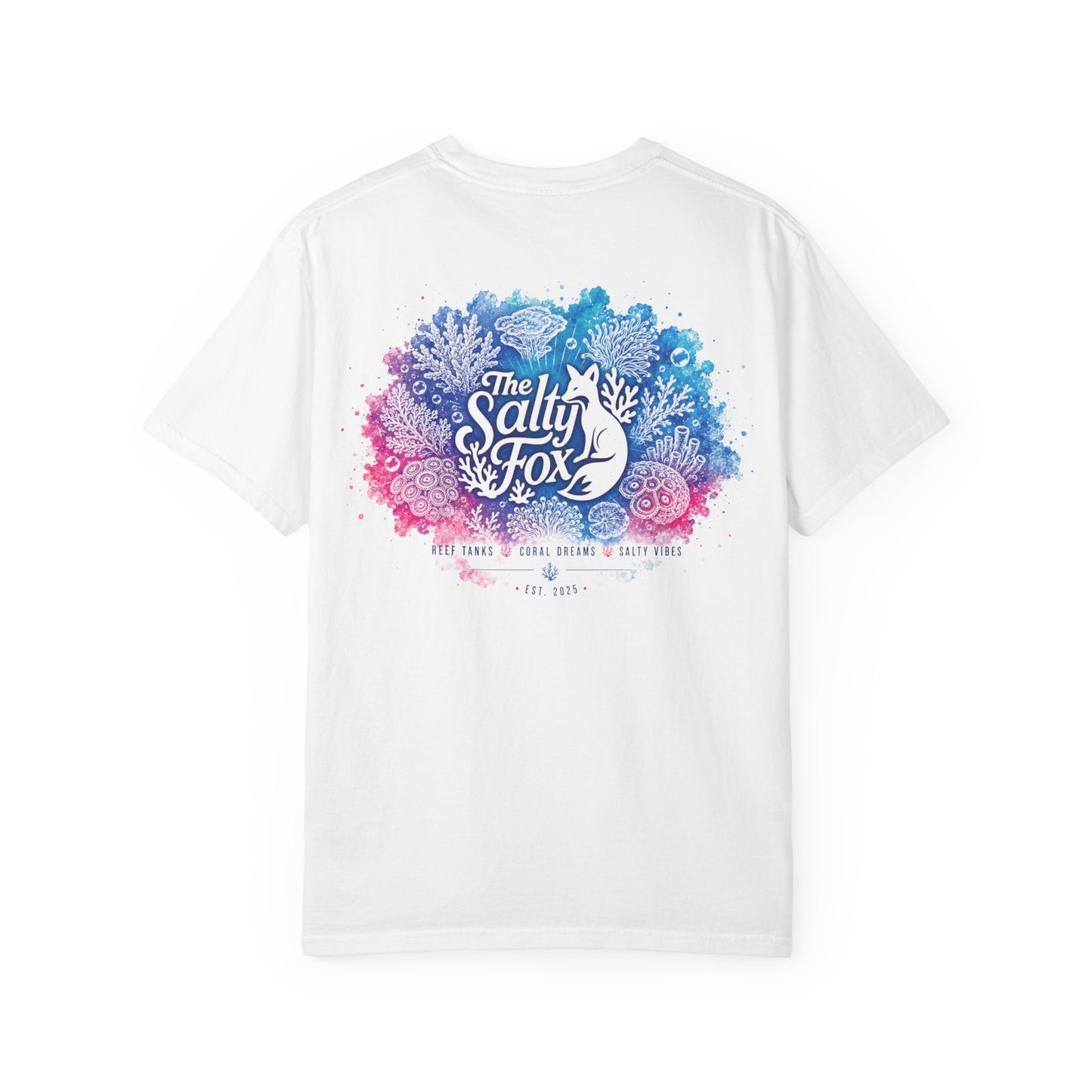 Seafoam Fox T-Shirt — "The Salty Fox" Ocean Coral Graphic Tee