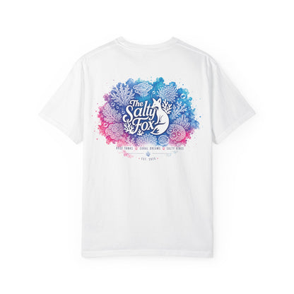 Seafoam Fox T-Shirt — "The Salty Fox" Ocean Coral Graphic Tee