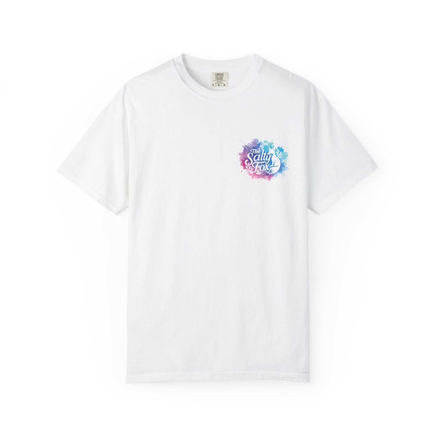 Seafoam Fox T-Shirt — "The Salty Fox" Ocean Coral Graphic Tee