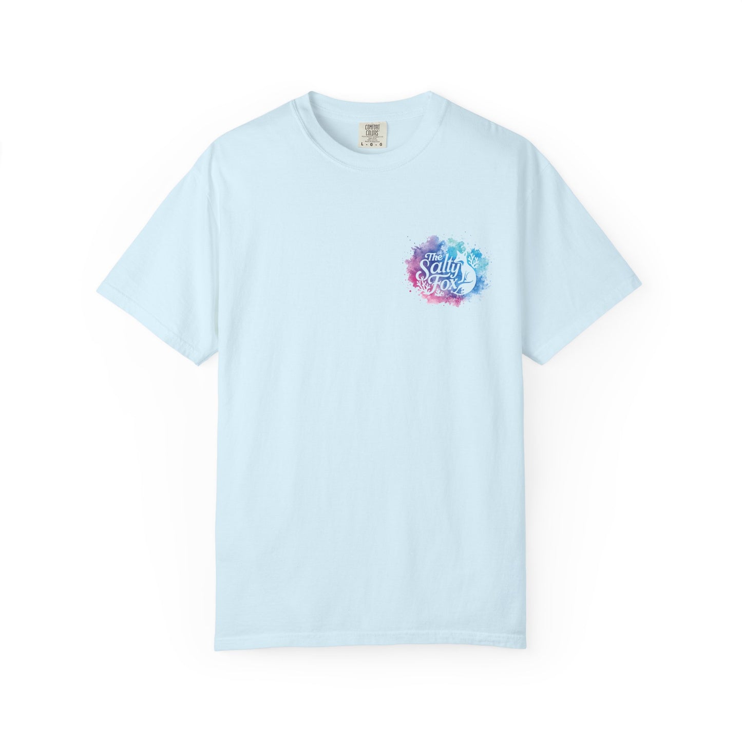 Seafoam Fox T-Shirt — "The Salty Fox" Ocean Coral Graphic Tee