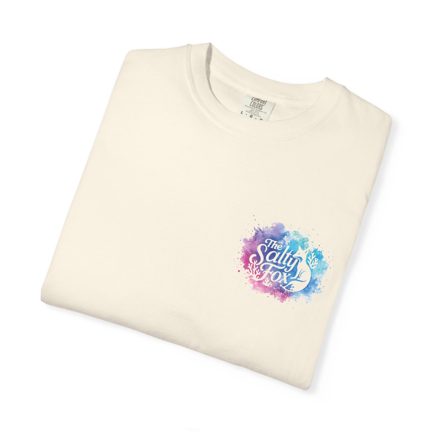 Seafoam Fox T-Shirt — "The Salty Fox" Ocean Coral Graphic Tee
