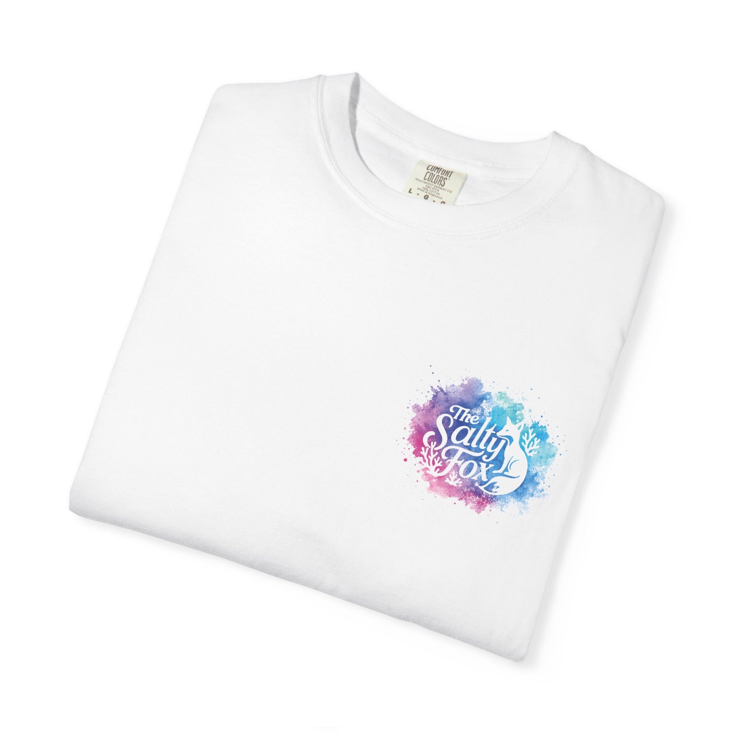 Seafoam Fox T-Shirt — "The Salty Fox" Ocean Coral Graphic Tee