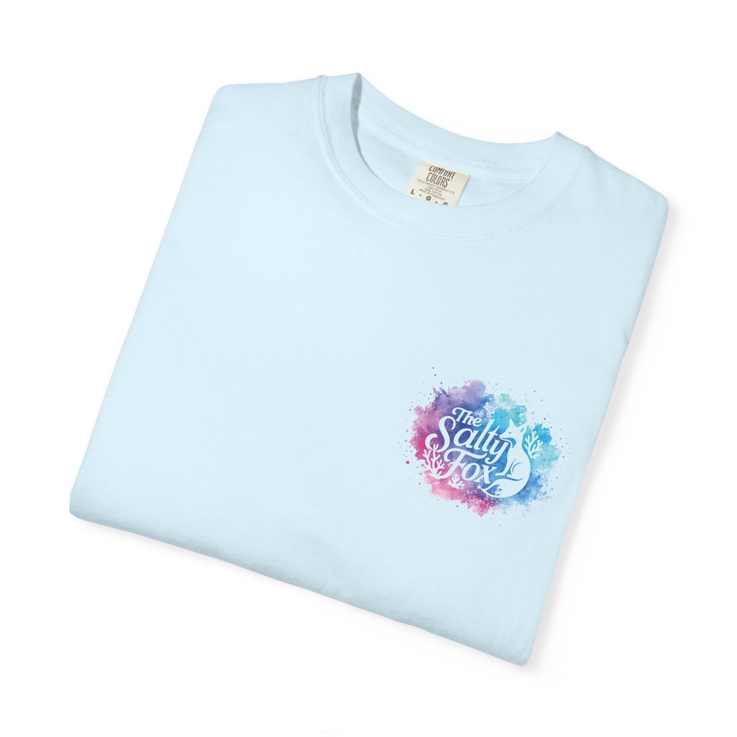 Seafoam Fox T-Shirt — "The Salty Fox" Ocean Coral Graphic Tee