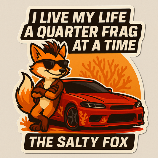 "Quarter Frag at a Time" Sticker – 3"